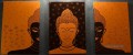 Buddha im orangenen Buddhismus